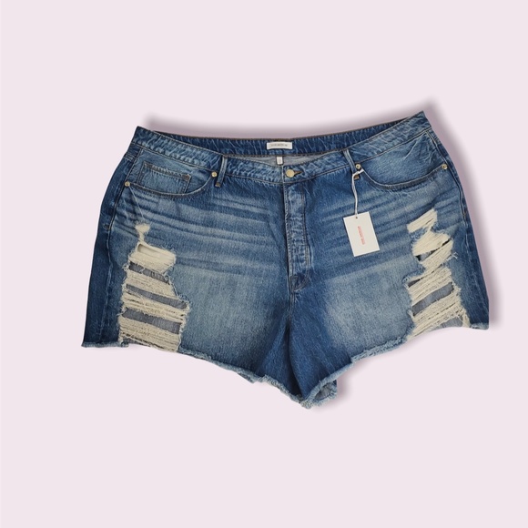 NWT GOOD AMERICAN Bombshell Denim Short Size 24 100%cotton - Picture 4 of 16